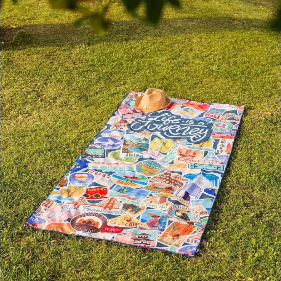 Πετσέτα Παραλίας Legami Travel Stickers 85x180εκ.