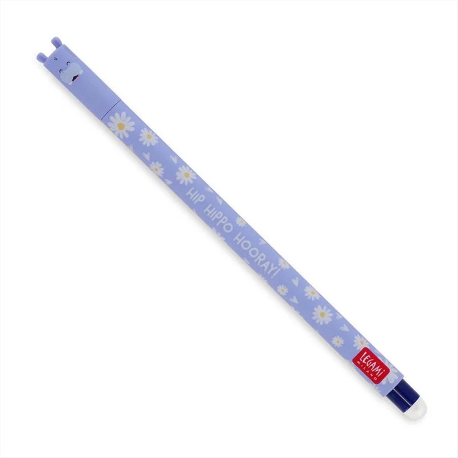 Legami Παιδικό Στιλό Gel 0.7mm με Γόμα με Μπλε Μελάνι Hippo