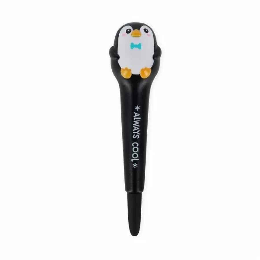 Legami Παιδικό Στιλό Gel 1mm με Μαύρο Μελάνι Antistress Squishy Penguin