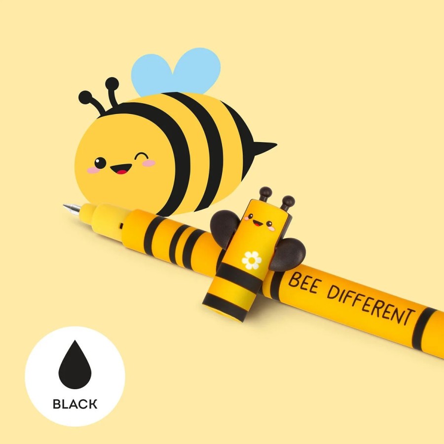 Legami Παιδικό Στιλό Gel 0.7mm με Μαύρο Μελάνι & Γόμα Erasable Black Bee