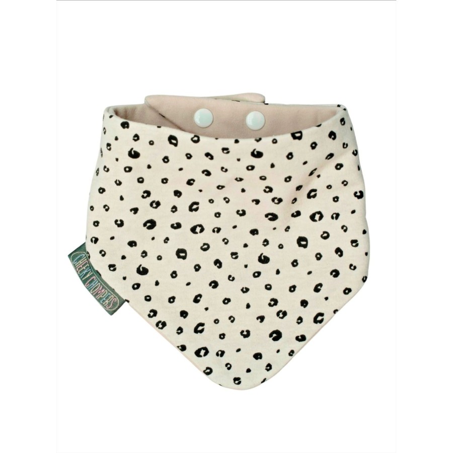 Σετ 2 Σαλιάρες Μπαντάνες Cheeky Chompers Dribble Bib Leopard & Rainbow