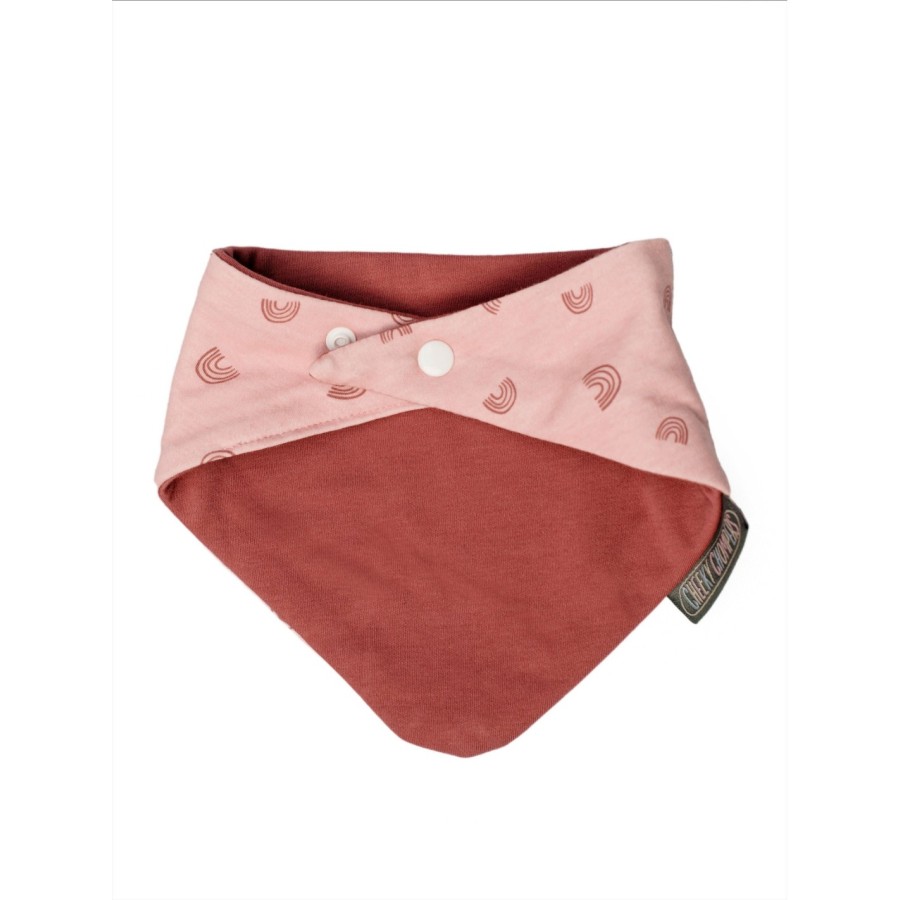 Σετ 2 Σαλιάρες Μπαντάνες Cheeky Chompers Dribble Bib Leopard & Rainbow