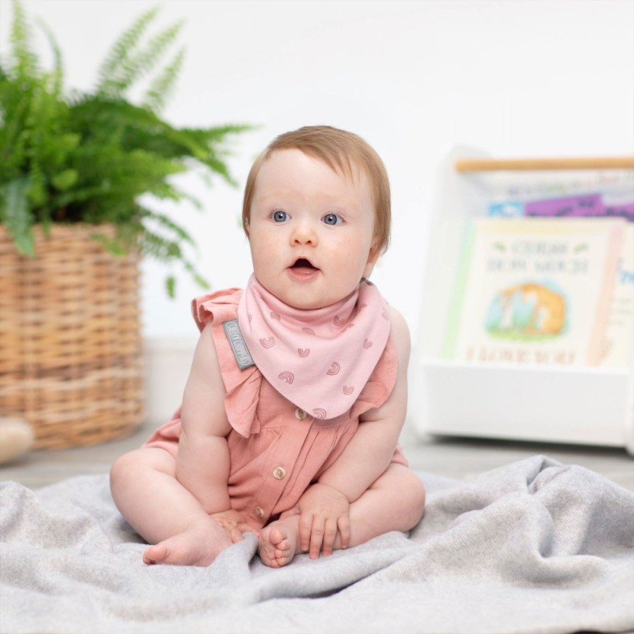 Σετ 2 Σαλιάρες Μπαντάνες Cheeky Chompers Dribble Bib Leopard & Rainbow