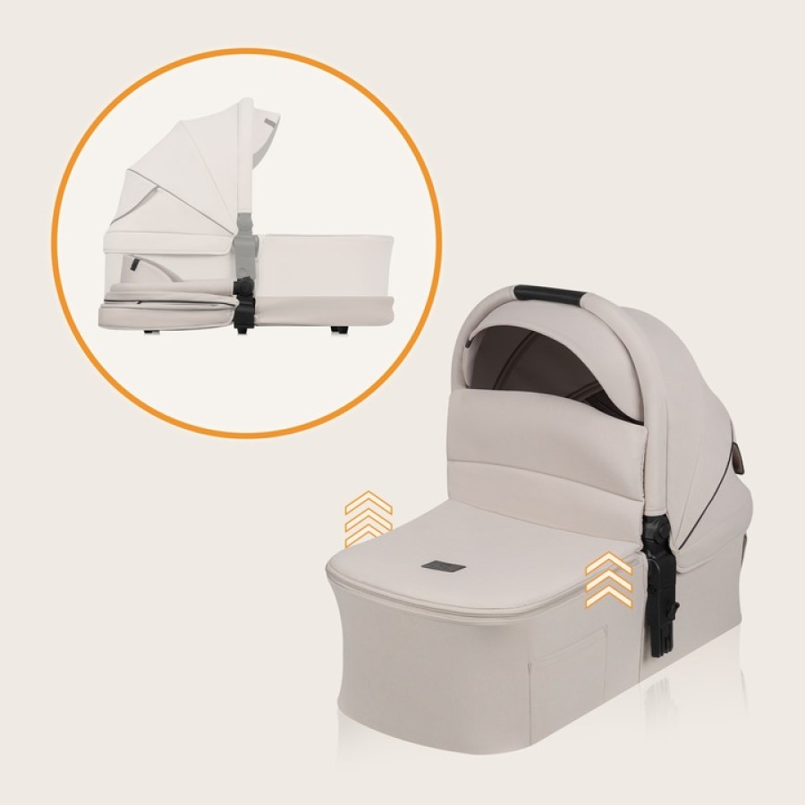 Lionelo Amber Plus Βρεφικό Πολυκαρότσι Καρότσι 3 σε 1 έως 22kg Beige Sand