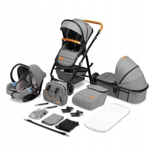 Lionelo Amber Βρεφικό Πολυκαρότσι Καρότσι 3 σε 1 έως 22kg Gray Graphite