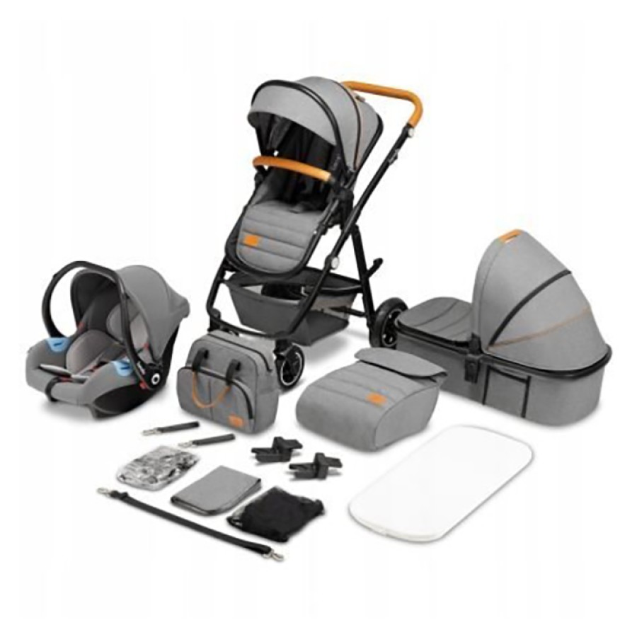 Lionelo Amber Βρεφικό Πολυκαρότσι Καρότσι 3 σε 1 έως 22kg Gray Graphite