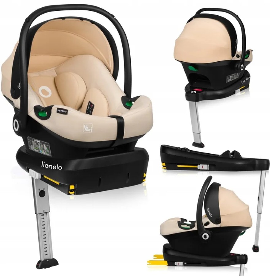 Lionelo Astrid i-Size Σετ Βρεφικό Κάθισμα Αυτοκινήτου 40-87cm & Βάση Isofix Beige Sand