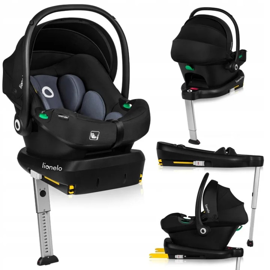Lionelo Astrid i-Size Σετ Βρεφικό Κάθισμα Αυτοκινήτου 40-87cm & Βάση Isofix Black & Gray