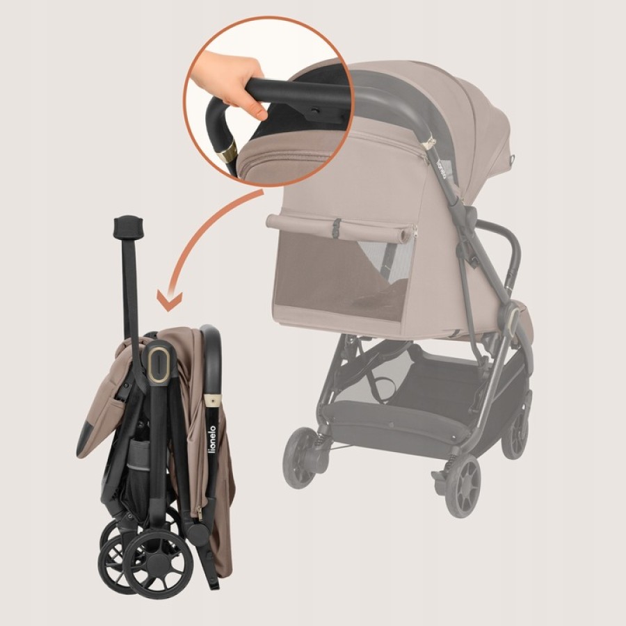 Lionelo Bess Ελαφρύ Καρότσι για Παιδιά έως 22kg Beige Sand