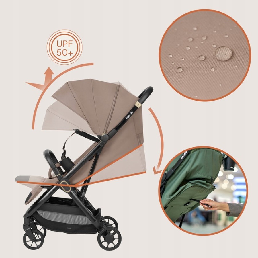 Lionelo Bess Ελαφρύ Καρότσι για Παιδιά έως 22kg Beige Sand