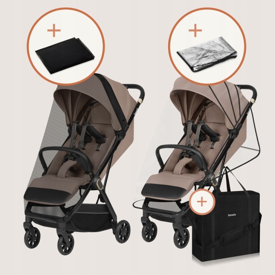 Lionelo Bess Ελαφρύ Καρότσι για Παιδιά έως 22kg Beige Sand