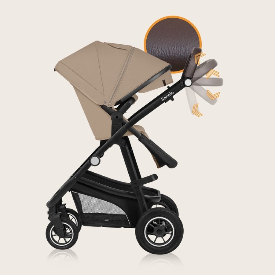 Lionelo Bianka Πολυκαρότσι Καρότσι 3 σε 1 έως 22kg Beige Sand