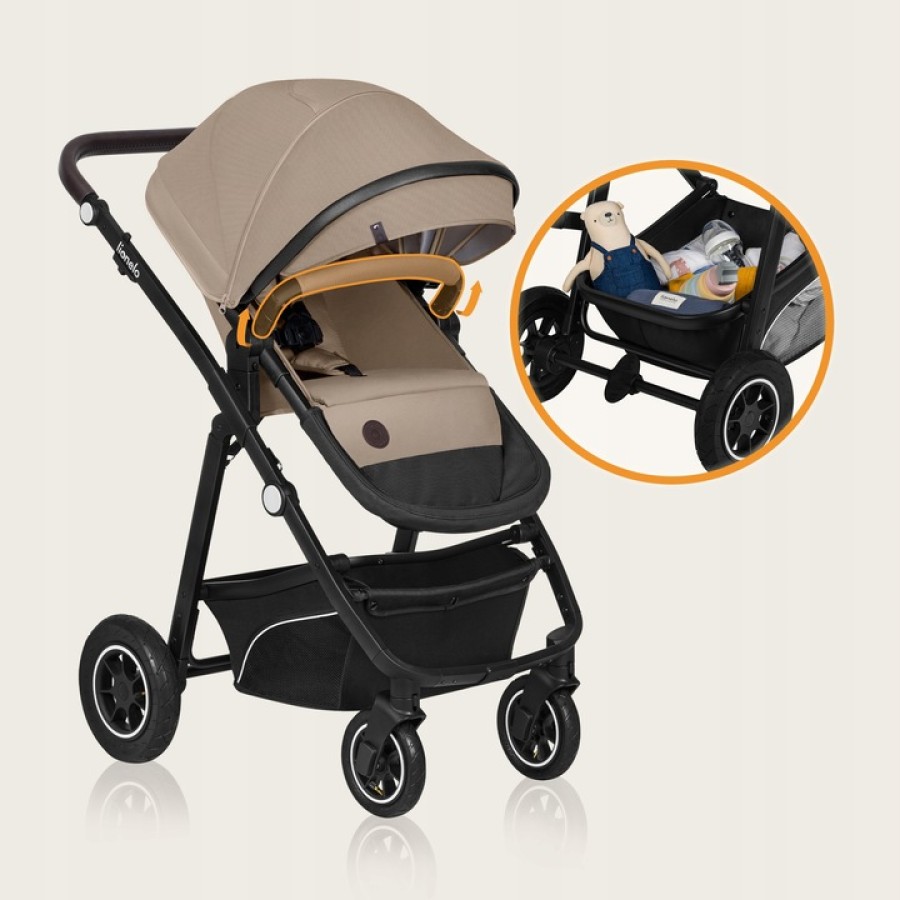 Lionelo Bianka Πολυκαρότσι Καρότσι 3 σε 1 έως 22kg Beige Sand