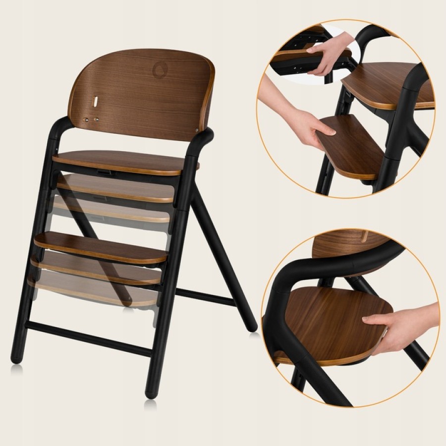 Lionelo Celia Παιδικό Καρεκλάκι Φαγητού 3 σε 1 Black Wood