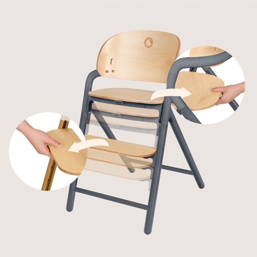 Lionelo Celia Παιδικό Καρεκλάκι Φαγητού 3 σε 1 Gray Wood