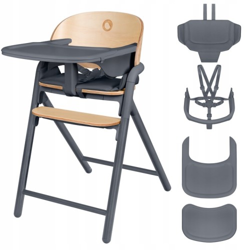 Lionelo Celia Παιδικό Καρεκλάκι Φαγητού 3 σε 1 Gray Wood