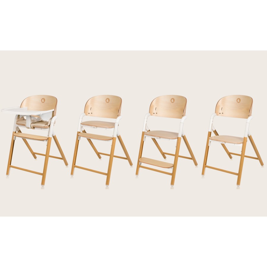 Lionelo Celia Παιδικό Καρεκλάκι Φαγητού 3 σε 1 White Natural Wood