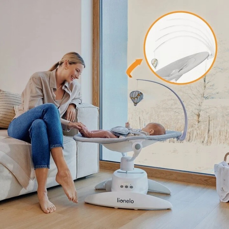 Lionelo Iris Διαδραστικό Ηλεκτρικό Ρηλάξ Grey Concrete