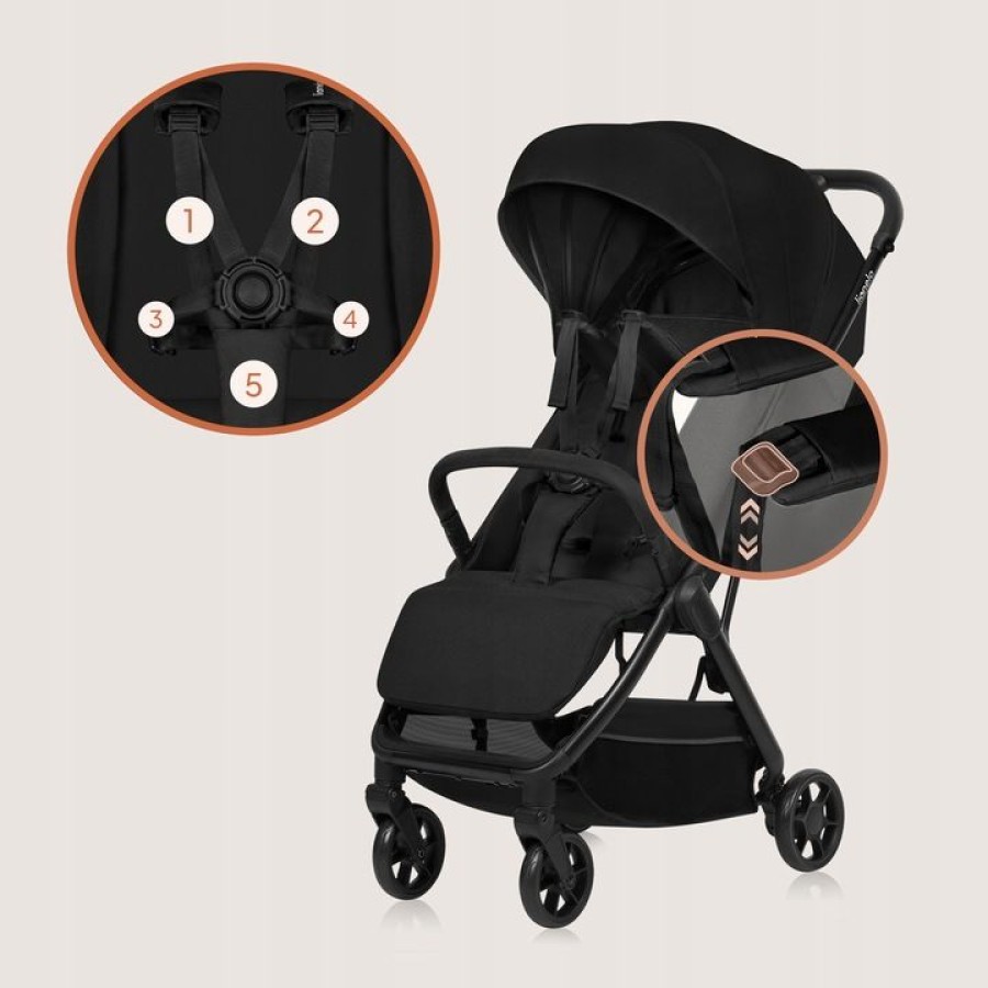 Lionelo Julie One Καρότσι Ταξιδίου έως 22kg Black Gold