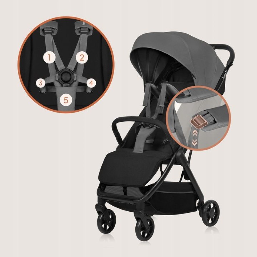 Lionelo Julie Air Καρότσι Ταξιδίου έως 22kg Gray Stone