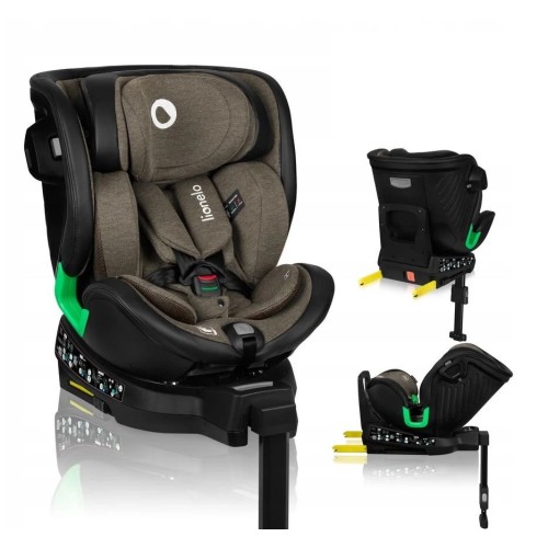Lionelo Harmony i-Size Παιδικό Κάθισμα Αυτοκινήτου 40-150cm Isofix Green Olive Leather 0-36kg