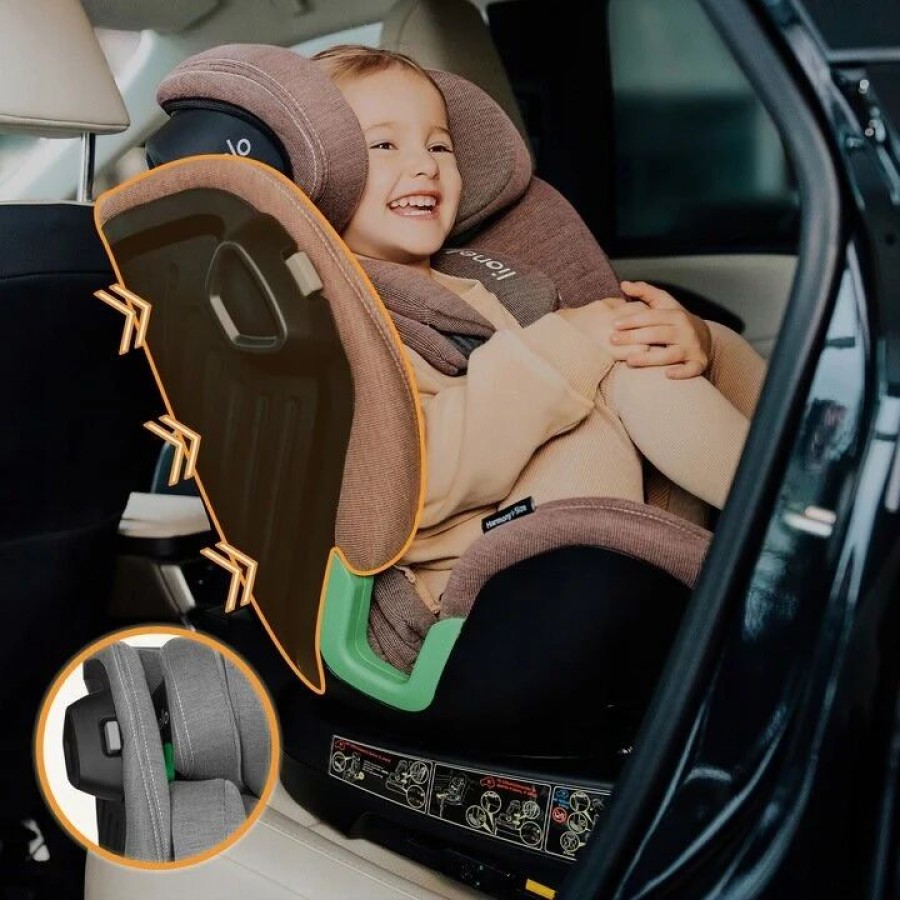 Lionelo Harmony i-Size Παιδικό Κάθισμα Αυτοκινήτου 40-150cm Isofix Gray Graphite Leather 0-36kg