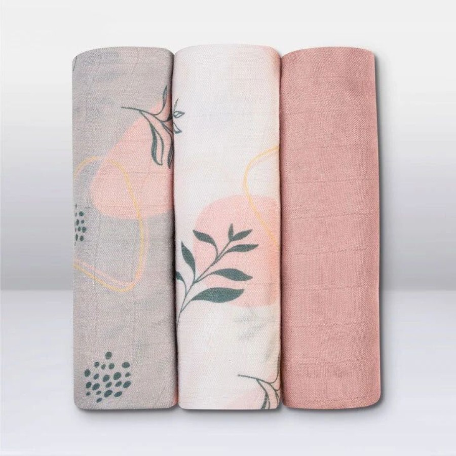 Lionelo Σετ 3 Πάνες Αγκαλιάς Leaf Bamboo 70x70εκ.