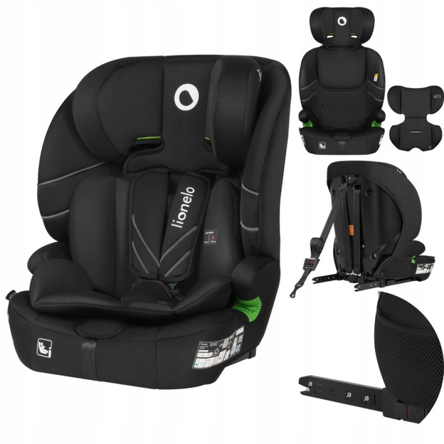 Lionelo Levi Fix i-size Κάθισμα Αυτοκινήτου με Isofix 76cm-150cm Black Carbon (9-36kg)