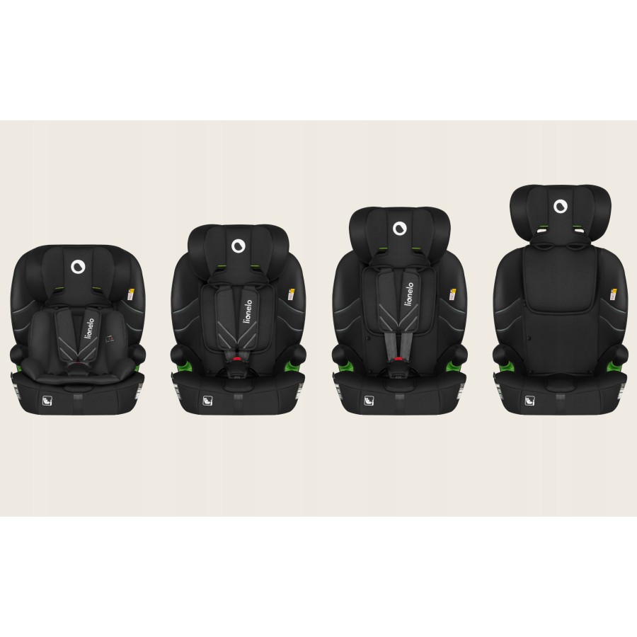 Lionelo Levi Fix i-size Κάθισμα Αυτοκινήτου με Isofix 76cm-150cm Black Carbon (9-36kg)