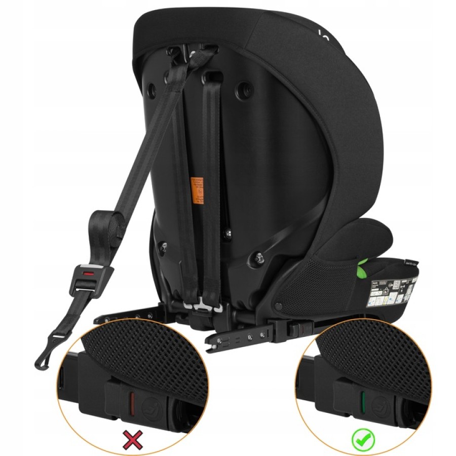 Lionelo Levi Fix i-size Κάθισμα Αυτοκινήτου με Isofix 76cm-150cm Black Carbon (9-36kg)
