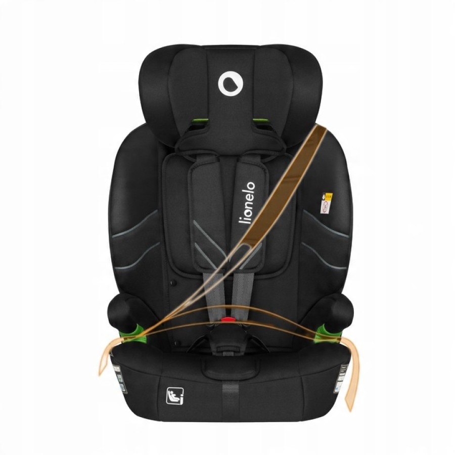 Lionelo Levi Fix i-size Κάθισμα Αυτοκινήτου με Isofix 76cm-150cm Black Carbon (9-36kg)
