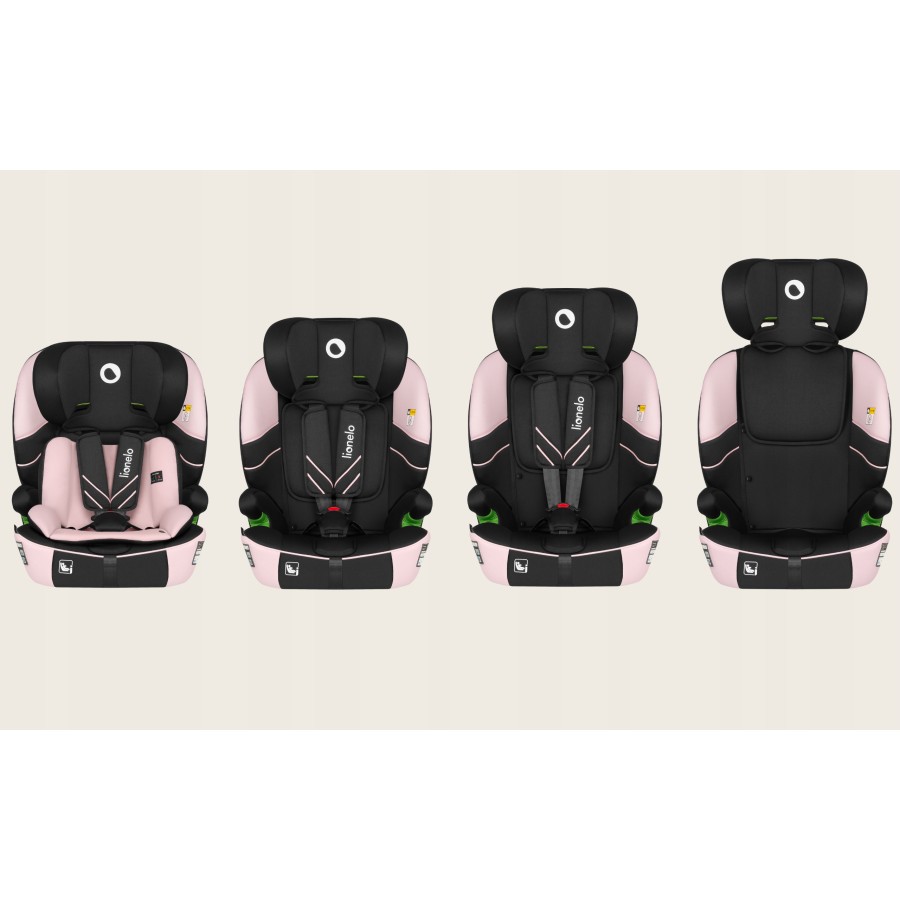 Lionelo Levi Fix i-size Κάθισμα Αυτοκινήτου με Isofix 76cm-150cm Pink Baby (9-36kg)