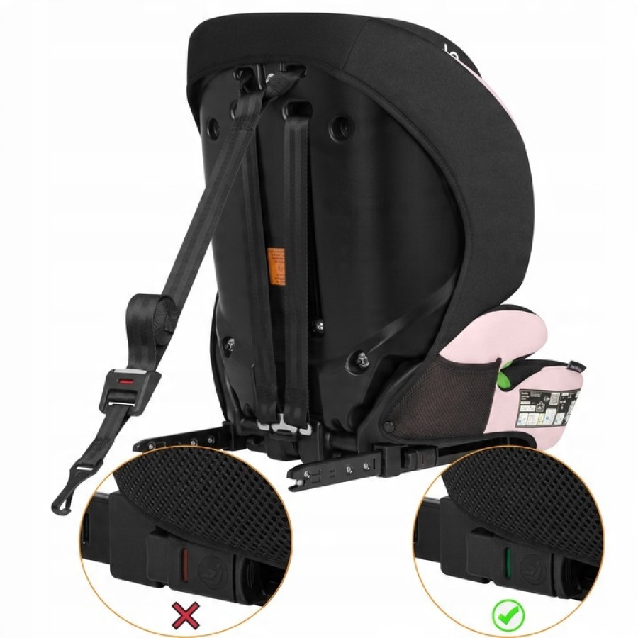 Lionelo Levi Fix i-size Κάθισμα Αυτοκινήτου με Isofix 76cm-150cm Pink Baby (9-36kg)