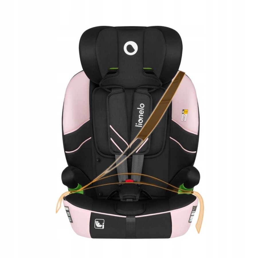 Lionelo Levi Fix i-size Κάθισμα Αυτοκινήτου με Isofix 76cm-150cm Pink Baby (9-36kg)
