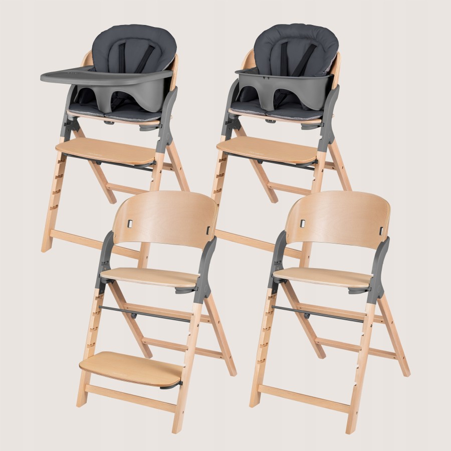Lionelo Megan Παιδικό Καρεκλάκι Φαγητού 3 σε 1 Gray Wood
