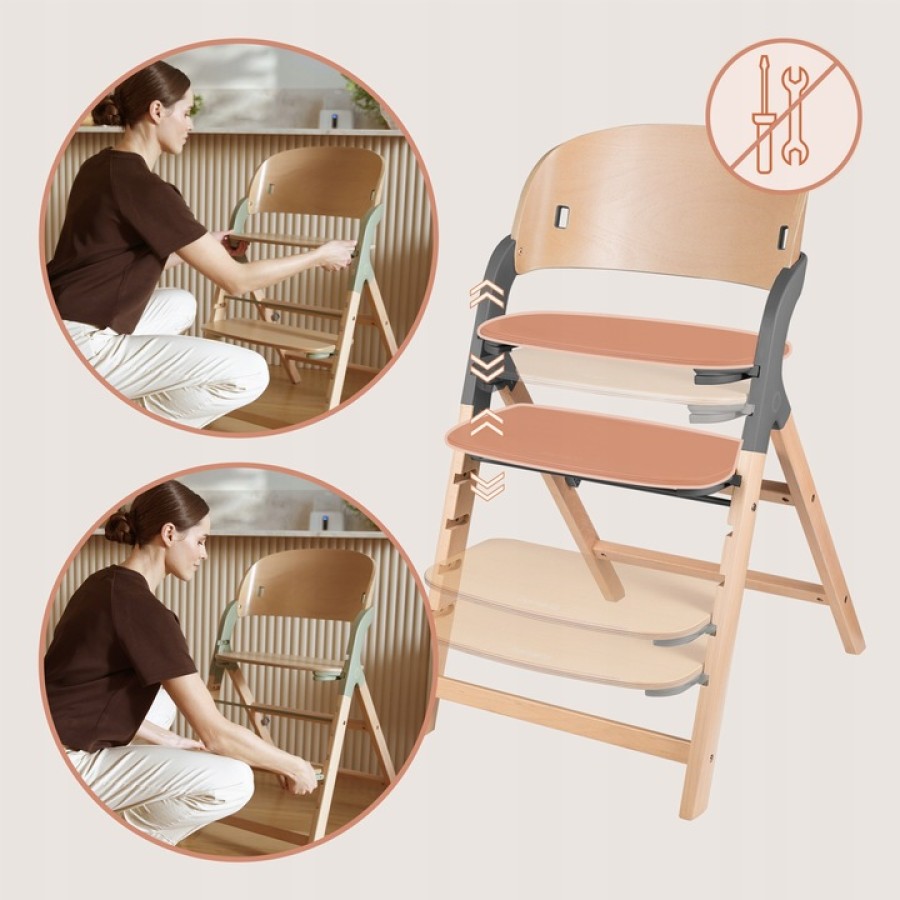 Lionelo Megan Παιδικό Καρεκλάκι Φαγητού 3 σε 1 Gray Wood