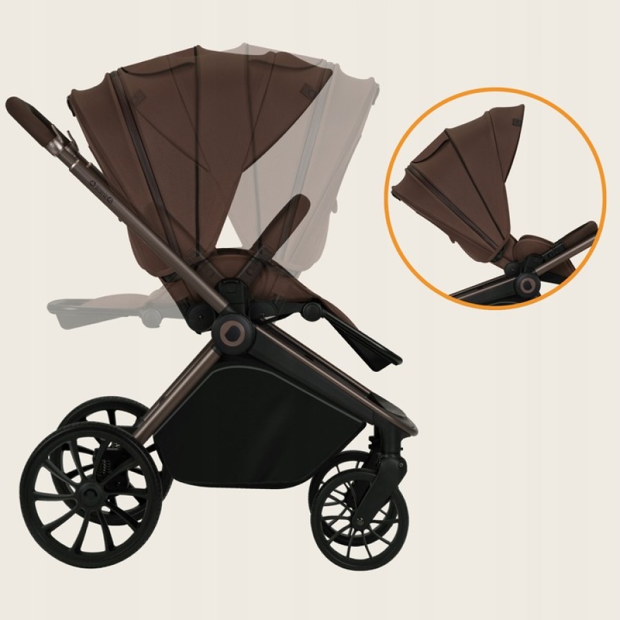 Lionelo Mika Plus Πολυκαρότσι Βρεφικό 3 σε 1 έως 22 kg Mocha Mousse