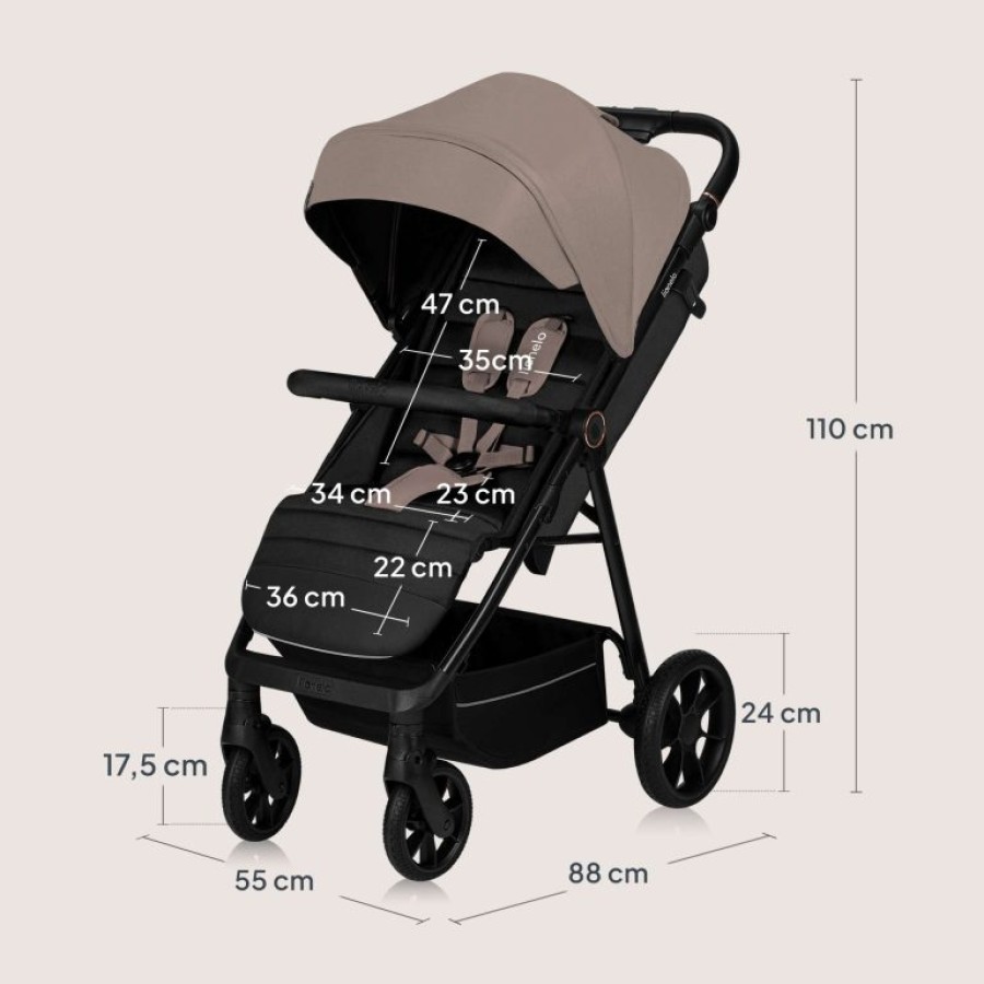 Lionelo Mira Βρεφικό Καρότσι έως 22kg Beige Sand