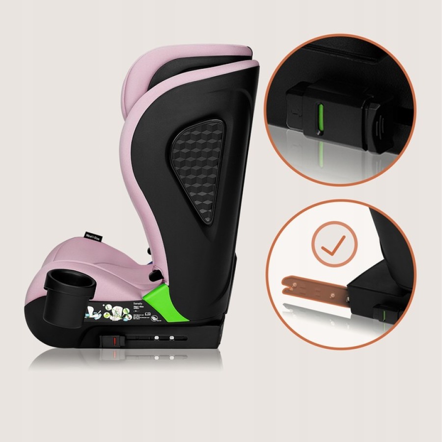 Lionelo Neal i-Size Isofix Κάθισμα Αυτοκινήτου 100-150cm Pink Lilac 15-36kg