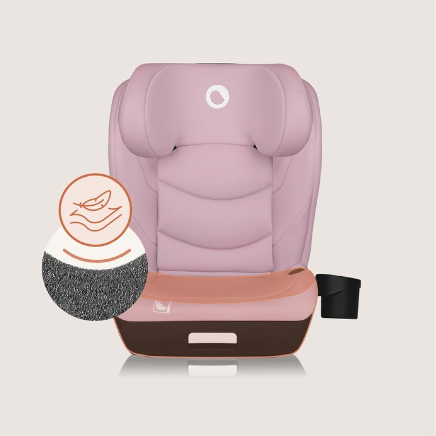 Lionelo Neal i-Size Isofix Κάθισμα Αυτοκινήτου 100-150cm Pink Lilac 15-36kg