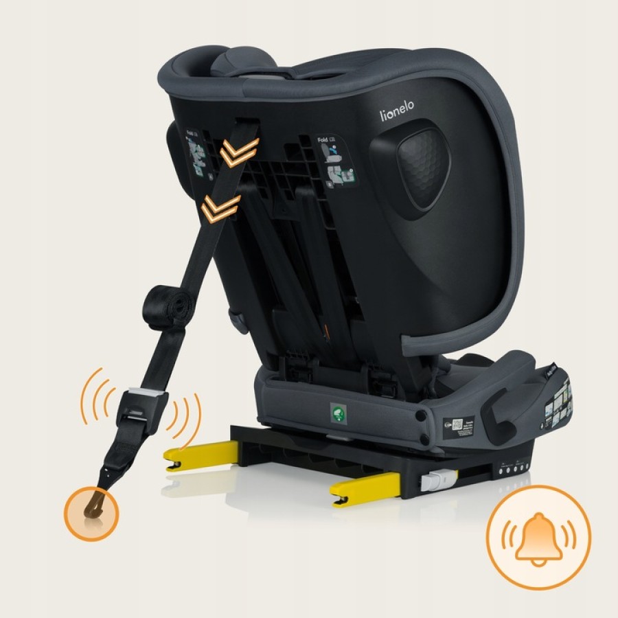 Lionelo Nelly i-Size isofix Κάθισμα Αυτοκινήτου 76-150cm/9-36kg Gray Graphite