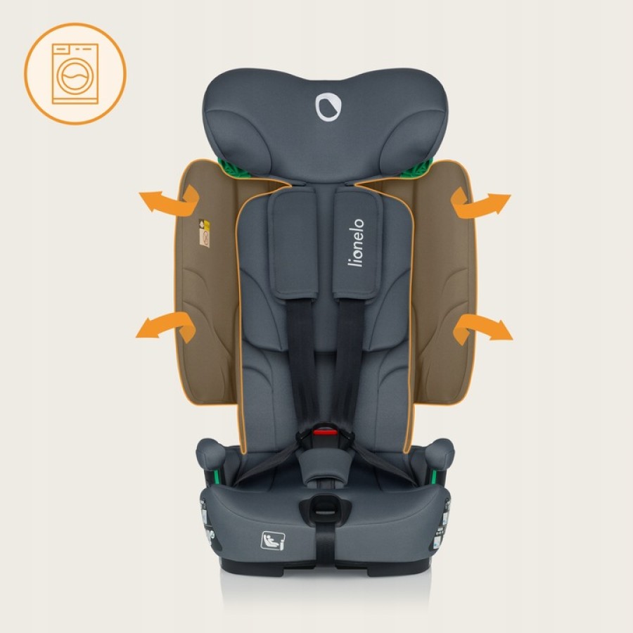 Lionelo Nelly i-Size isofix Κάθισμα Αυτοκινήτου 76-150cm/9-36kg Gray Graphite