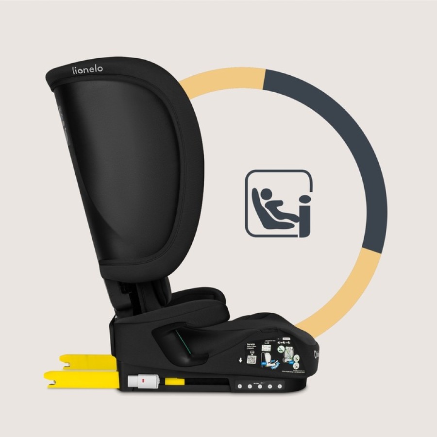 Lionelo Orin i-Size Isofix Κάθισμα Αυτοκινήτου 100-150cm/15-36kg Black Carbon