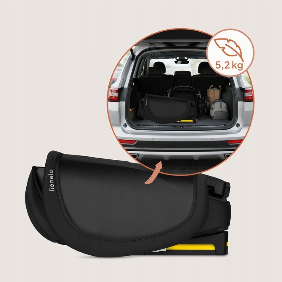 Lionelo Orin i-Size Isofix Κάθισμα Αυτοκινήτου 100-150cm/15-36kg Black Carbon