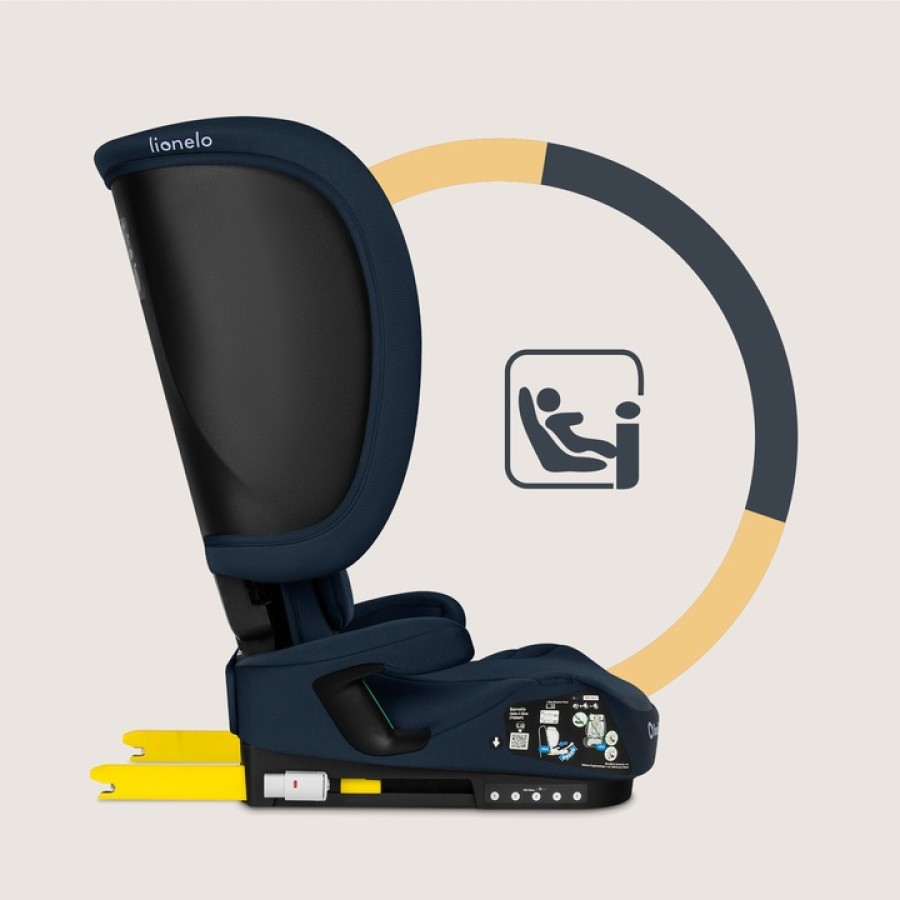 Lionelo Orin i-Size Isofix Κάθισμα Αυτοκινήτου 100-150cm/15-36kg Blue Navy
