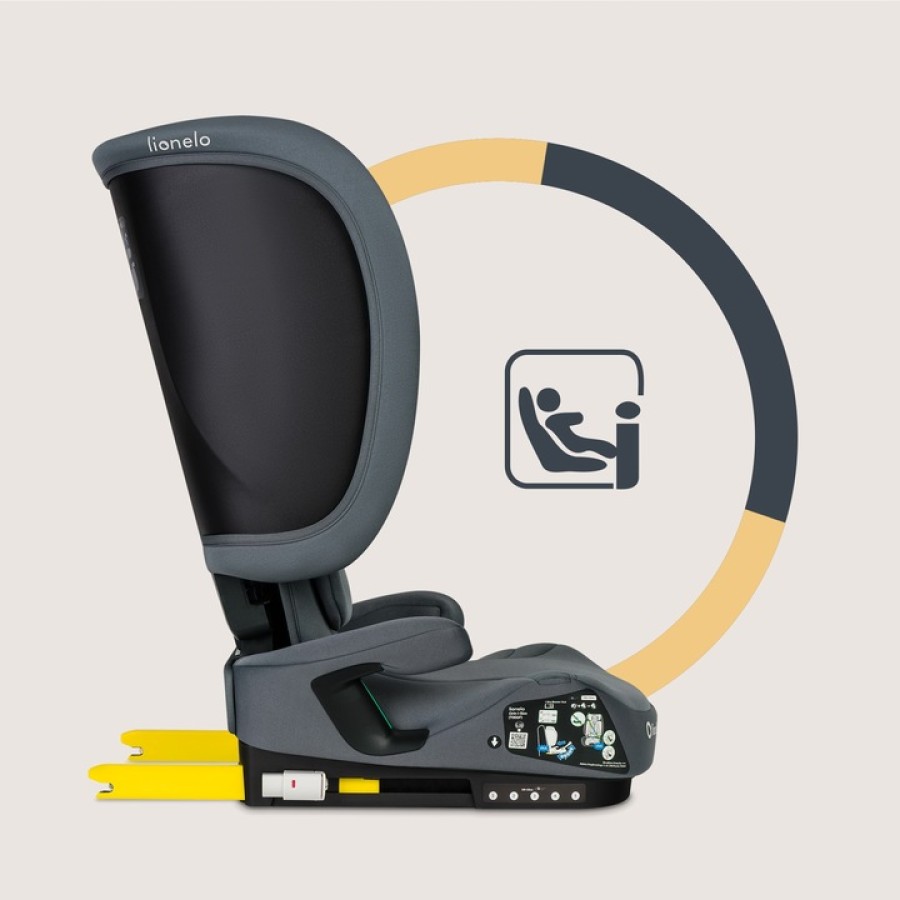 Lionelo Orin i-Size Isofix Κάθισμα Αυτοκινήτου 100-150cm/15-36kg Gray Graphite