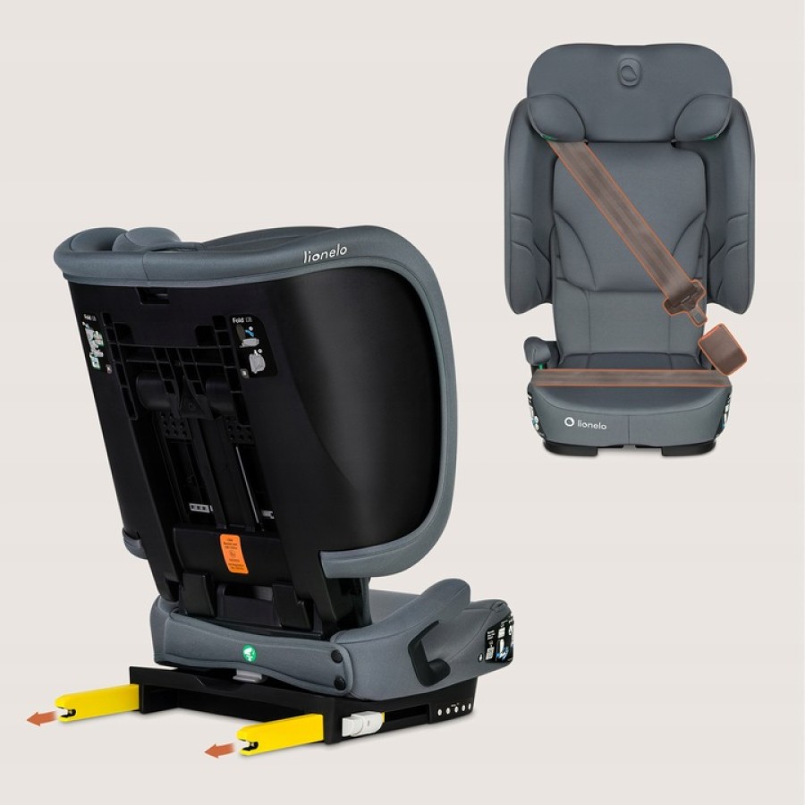 Lionelo Orin i-Size Isofix Κάθισμα Αυτοκινήτου 100-150cm/15-36kg Gray Graphite