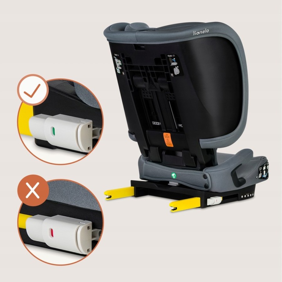 Lionelo Orin i-Size Isofix Κάθισμα Αυτοκινήτου 100-150cm/15-36kg Gray Graphite