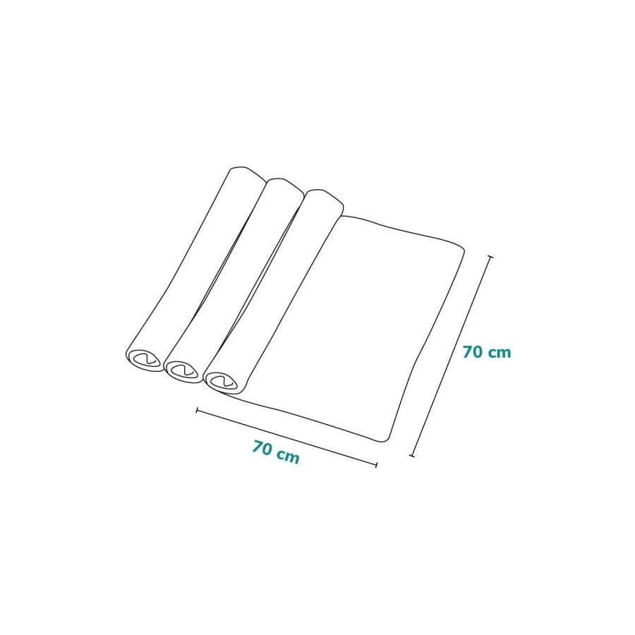 Lionelo Σετ 3 Πάνες Αγκαλιάς Rainbow Bamboo 70x70εκ.