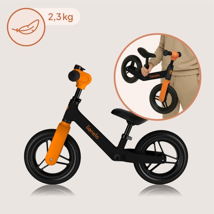 Lionelo Toni Παιδικό Ποδήλατο Ισορροπίας Black Orange